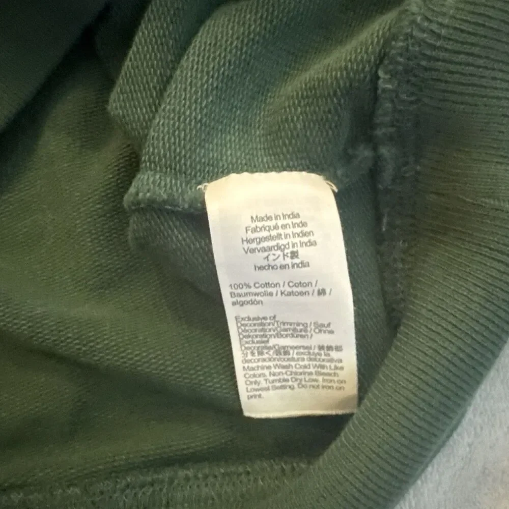 J Crew Golden Retriever Dog Crewneck Sweatshirt Pullover Green Men’s Large